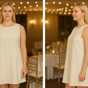 Cynthia Rowley Cream Sleeveless  Dress